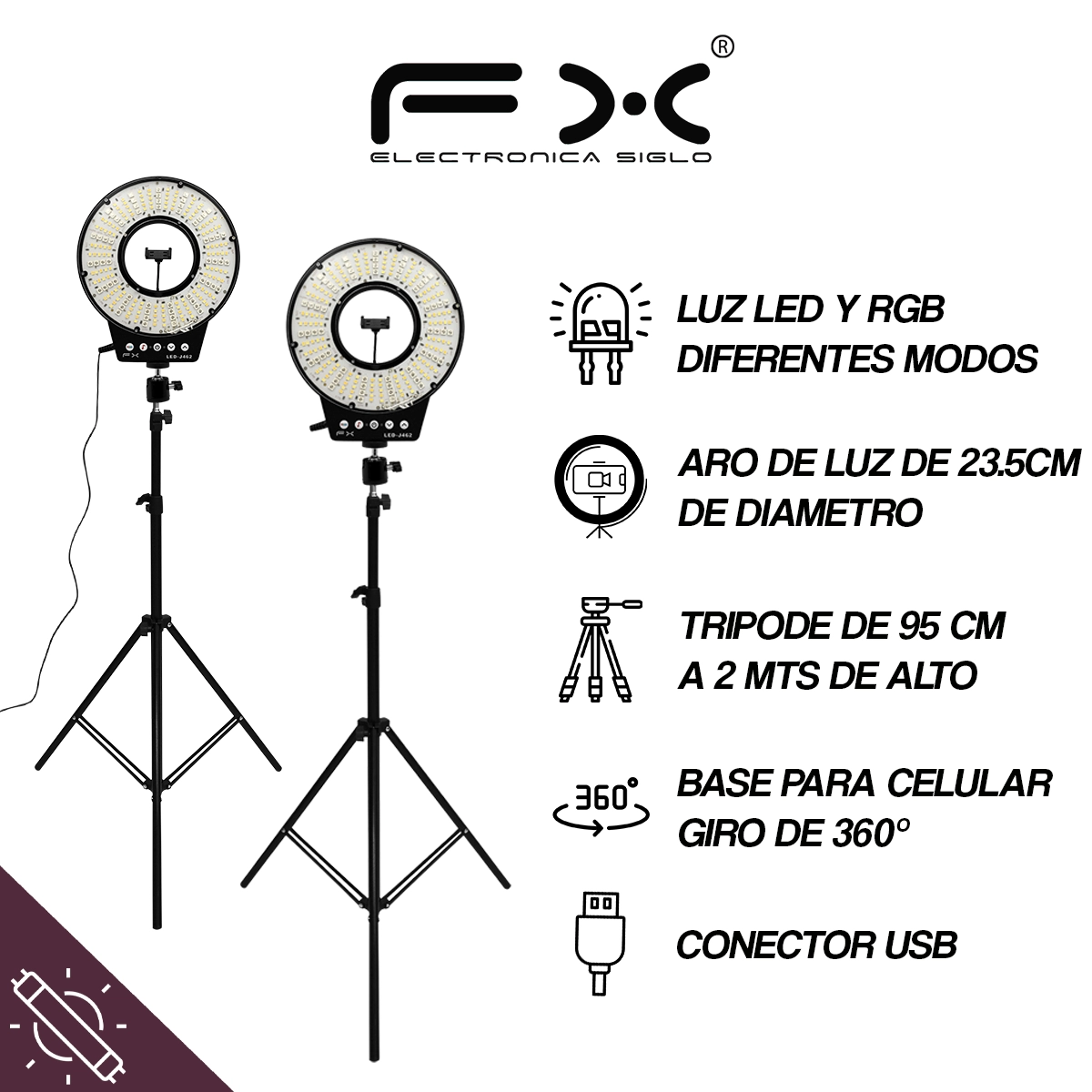 Aro de luz LED-J462 - Image 2