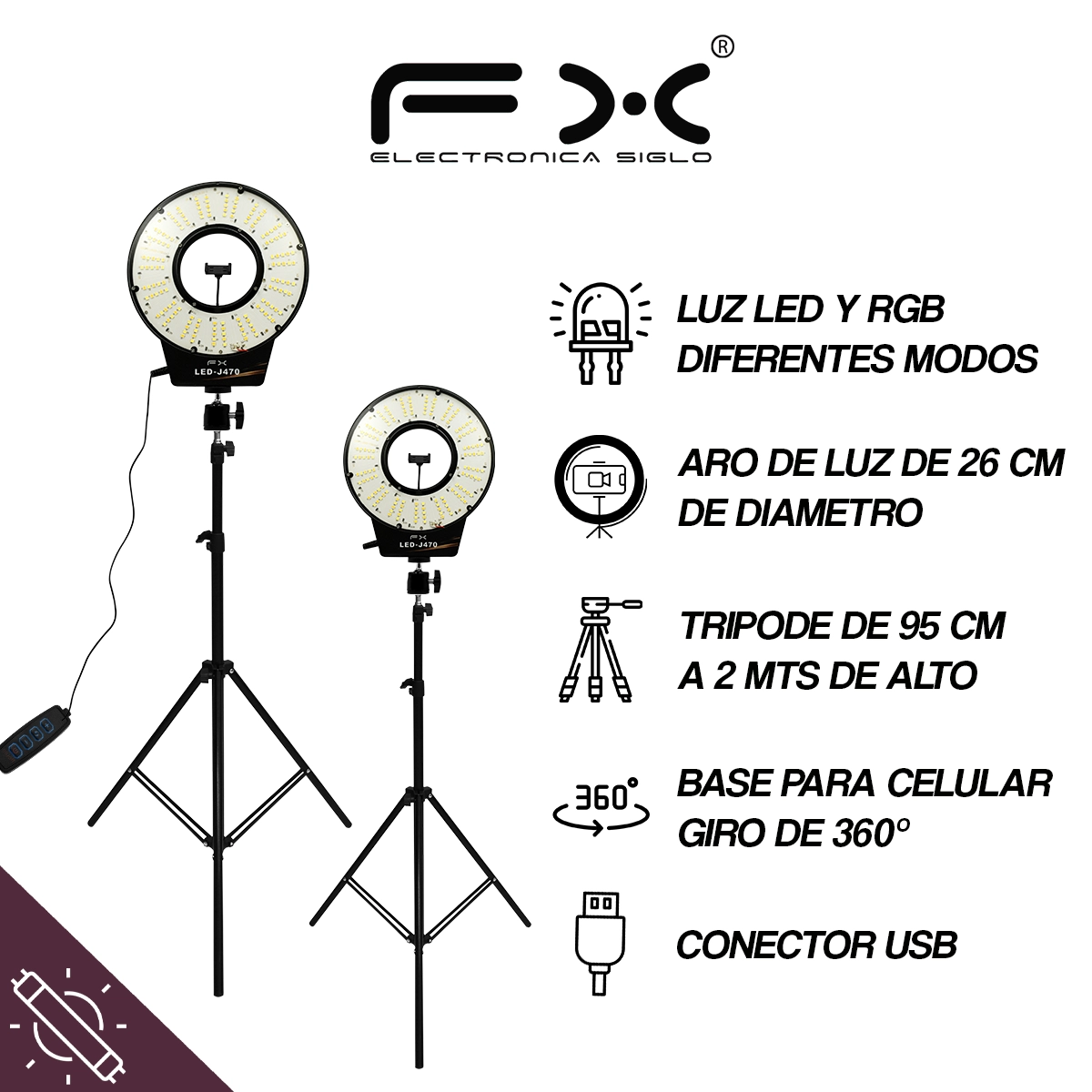 Aro de luz LED-J472 - Image 2