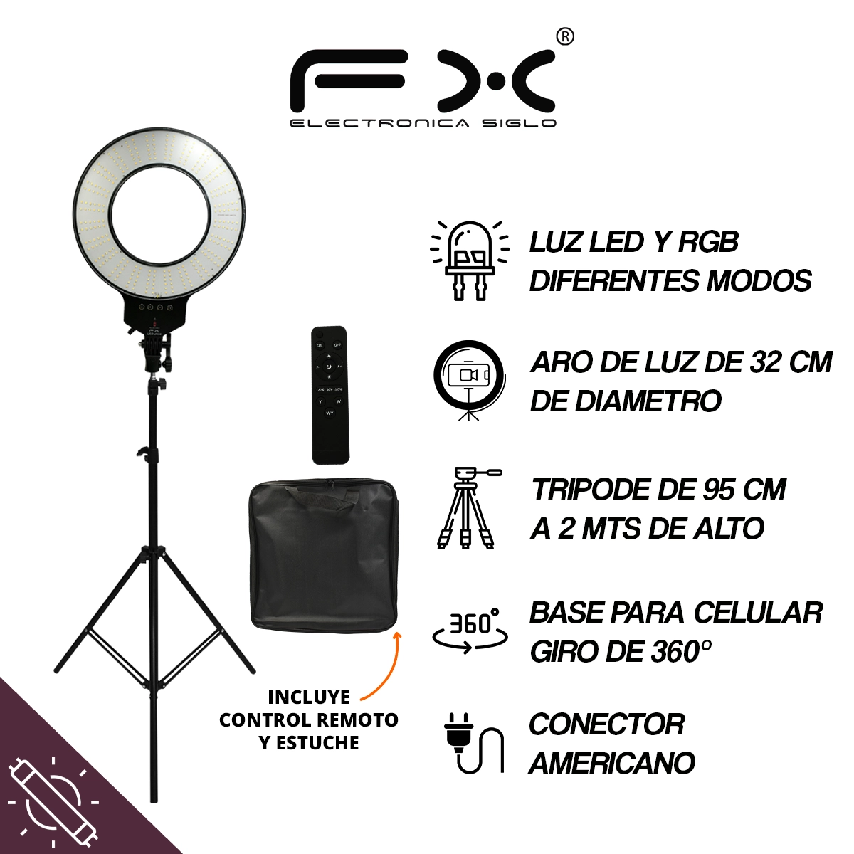 Aro de luz LED-J474 - Image 2