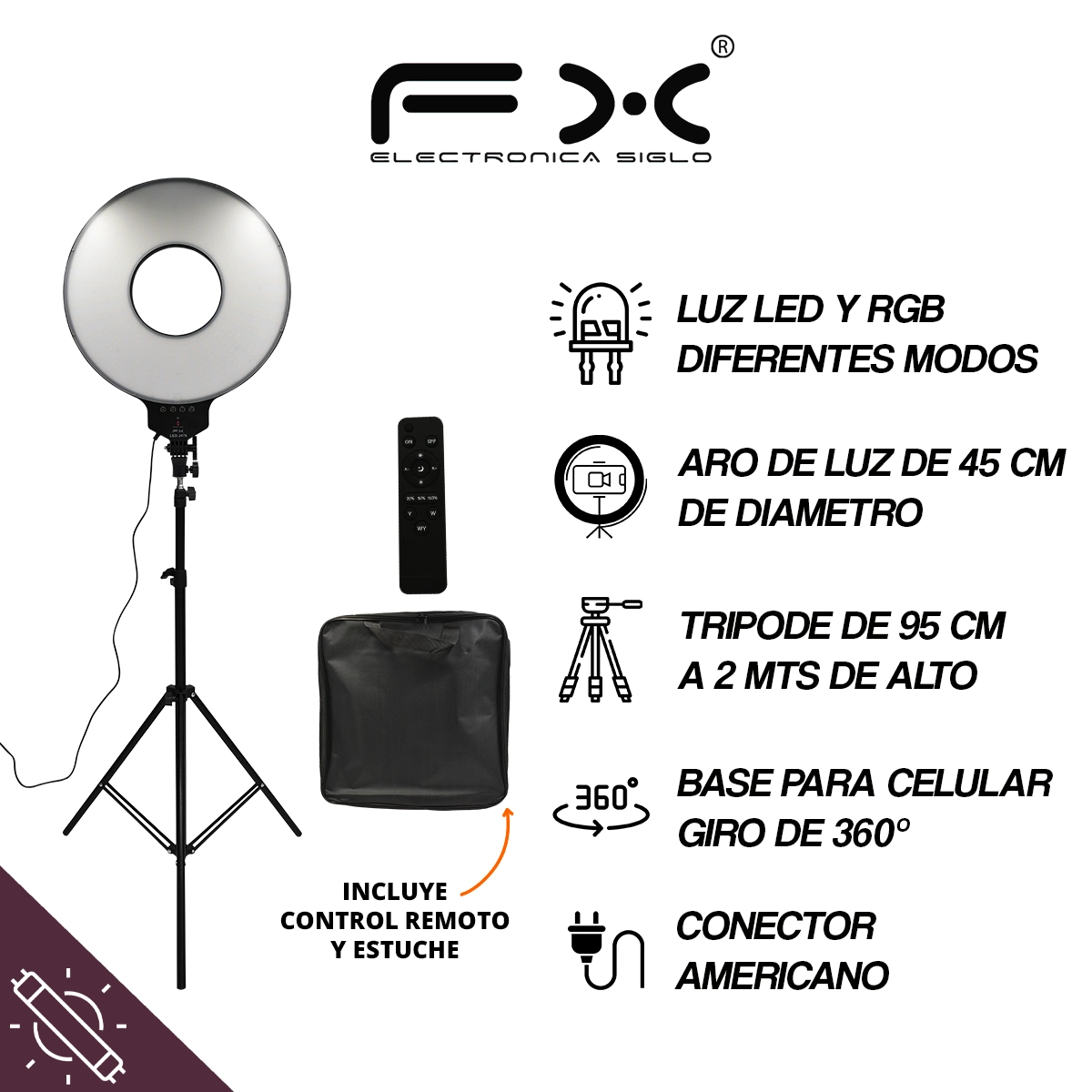 Aro de luz LED-J476 - Image 2