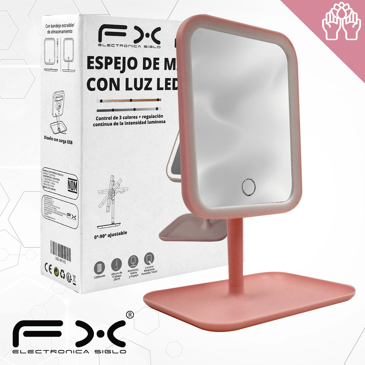 Espejo Led Portable LED-M745