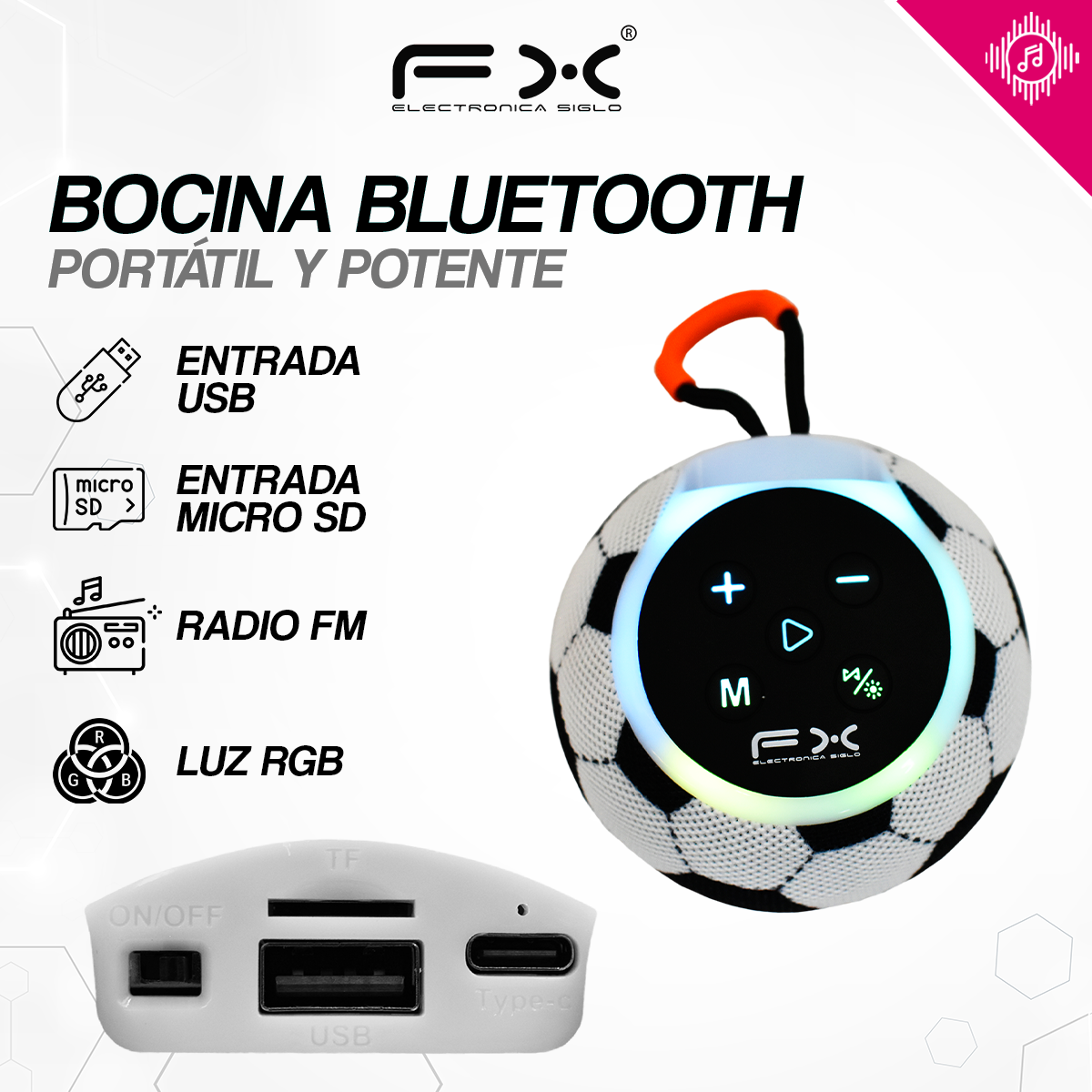 Bocina con Bluetooth BS-FX372 - Image 2