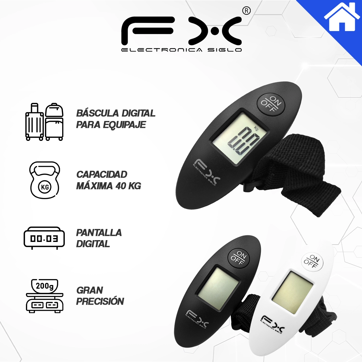 Báscula para Equipaje FX-C376 - Image 2