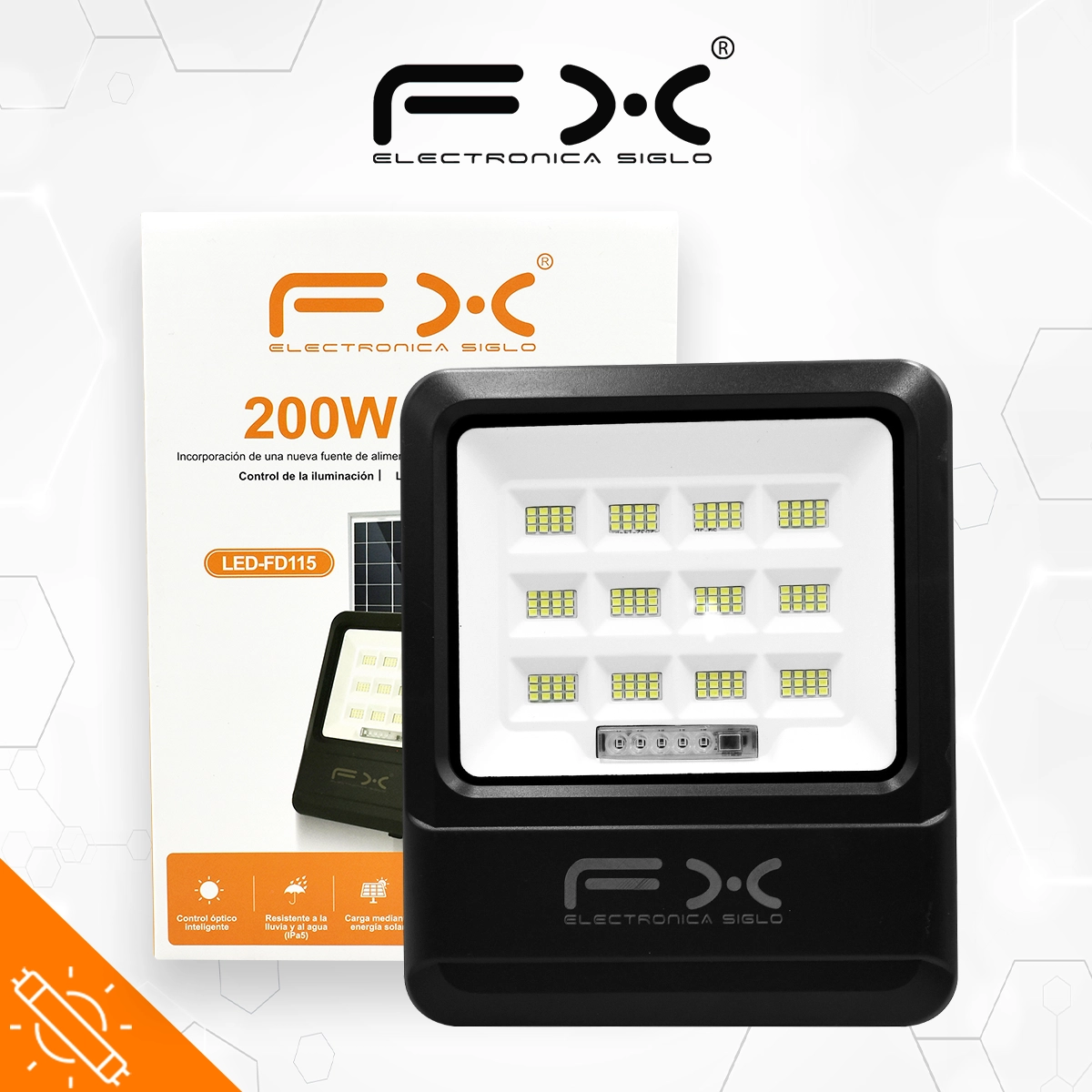Lámpara y Panel Solar LED-FD115