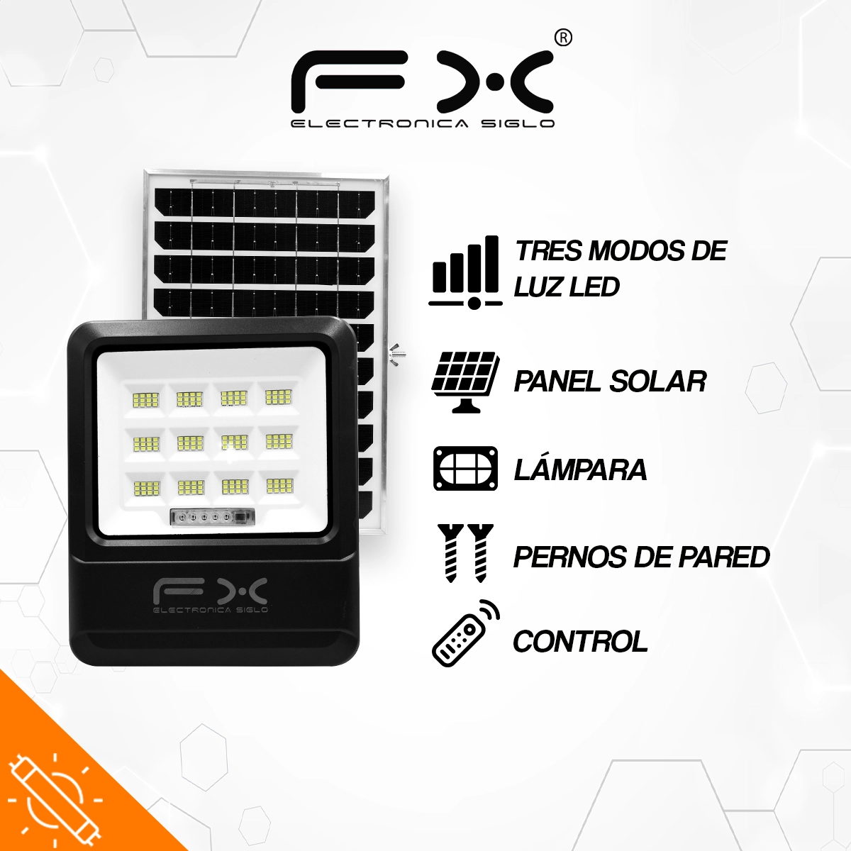 Lámpara y Panel Solar LED-FD115 - Image 2
