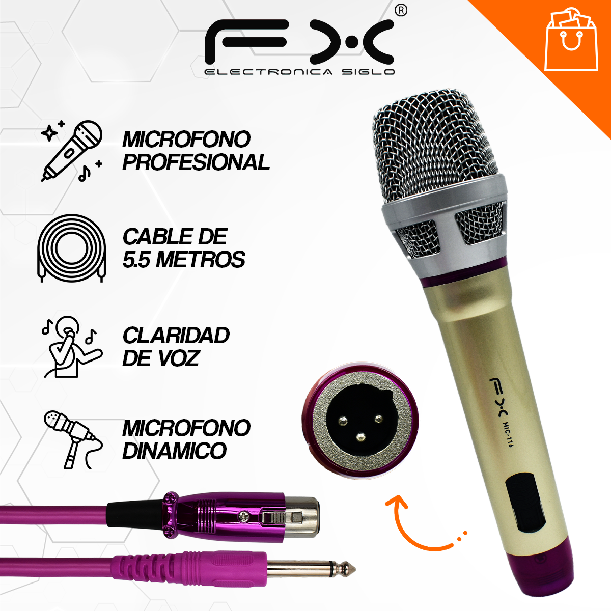 Micrófono Profesional MIC-116 - Image 2