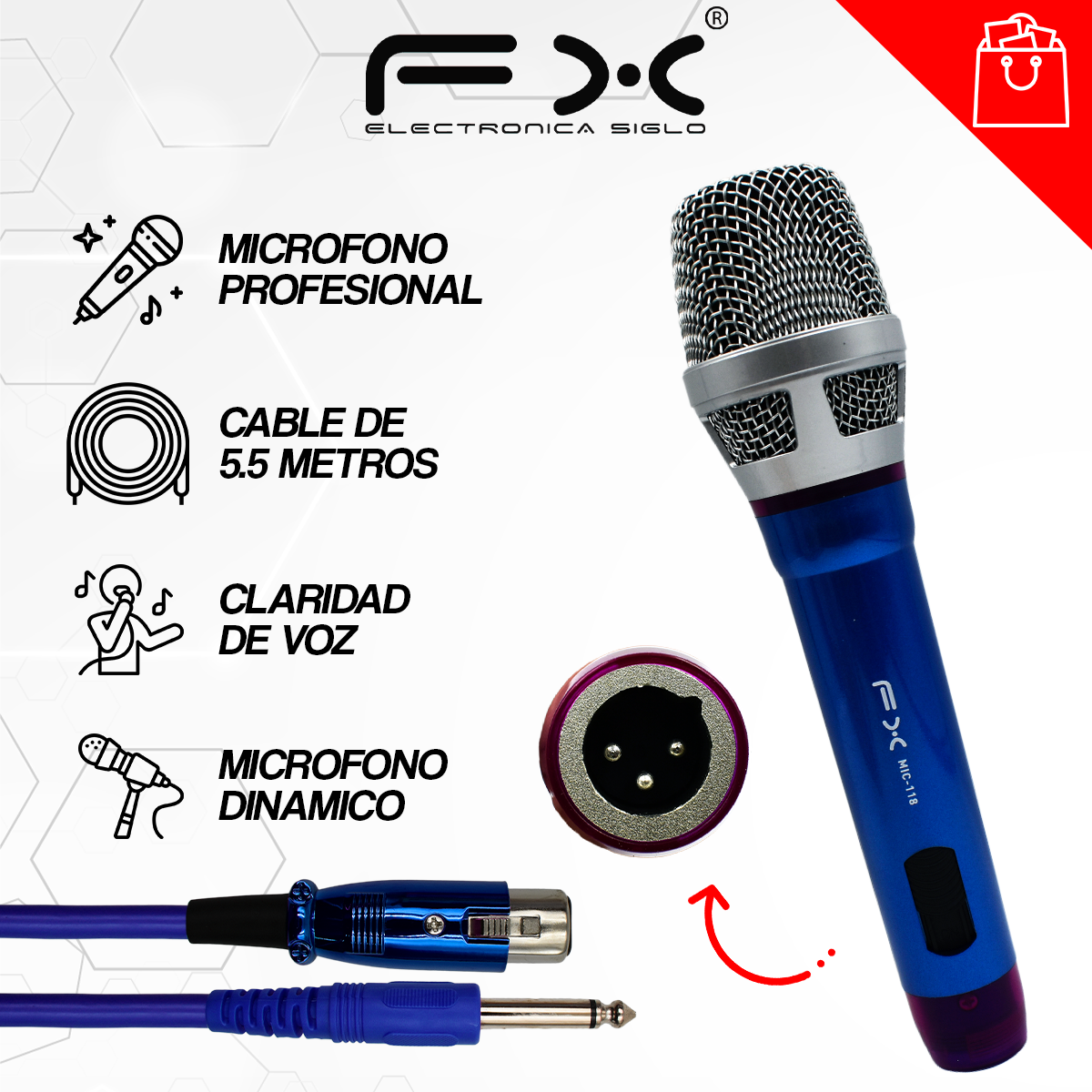 Micrófono Profesional MIC-118 - Image 2