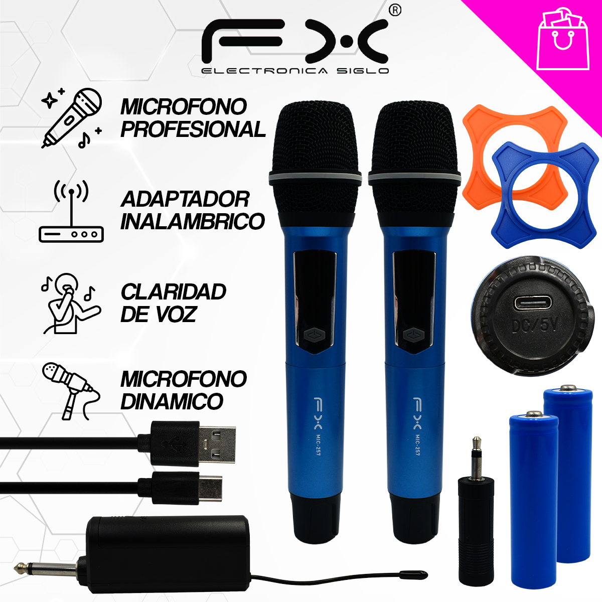 Micrófonos Profesionales Inalámbricos MIC-257 - Image 2