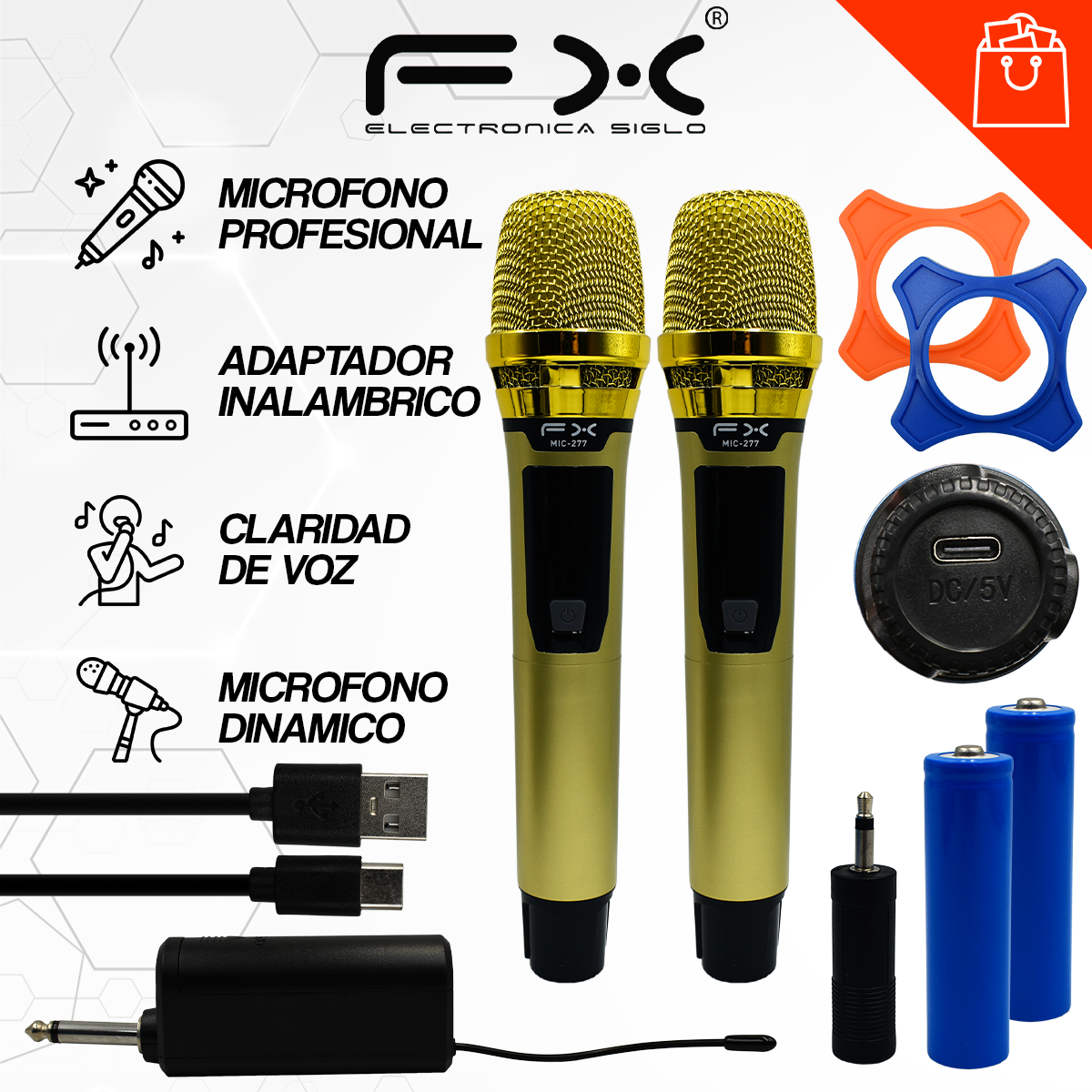 Micrófonos Profesionales Inalámbricos MIC-277 - Image 2